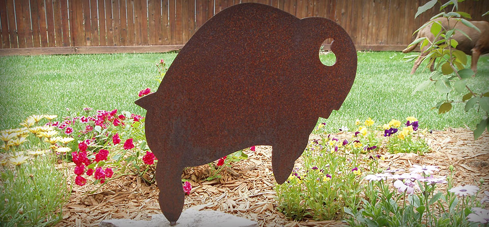 Colorado Buffalos Garden Sculpture