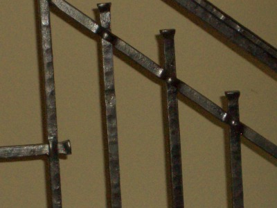 Pierced bar railing detail