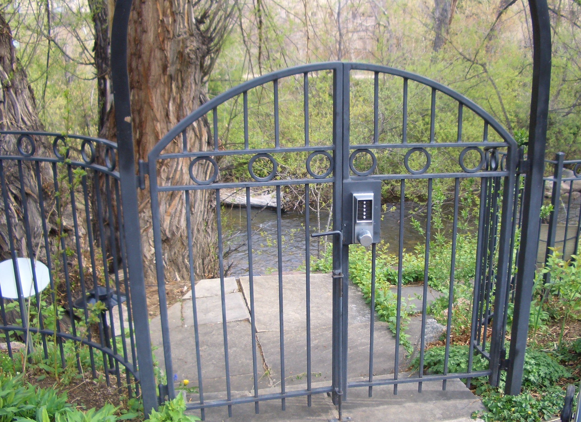 Arched Garden Gates with Matching Fencing