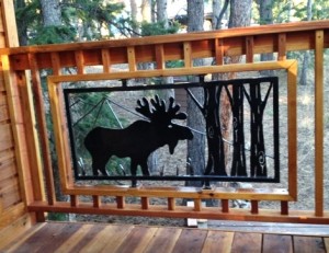 Moose sculpture infill panel
