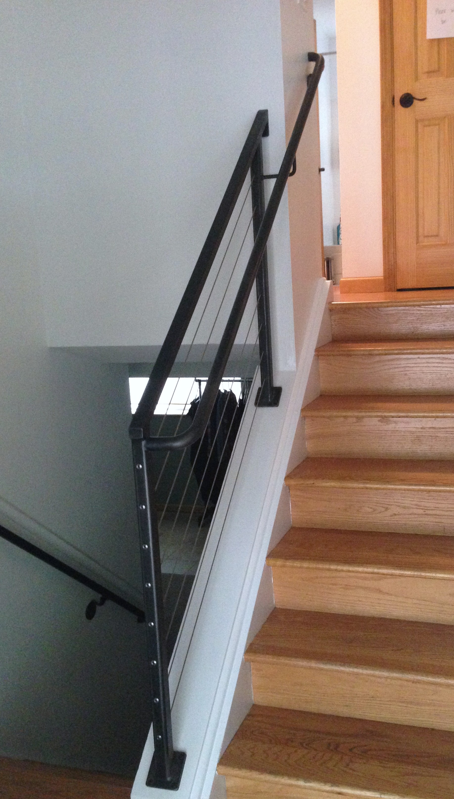 Classically Simple Cable Railing with Handrail